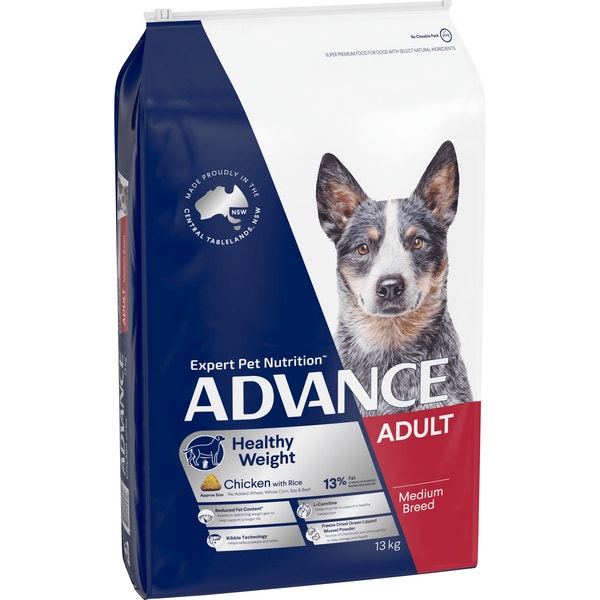 ADVANCE Adult Medium Breed Healthy Weight Dry Dog Food Chicken 13kg image 1