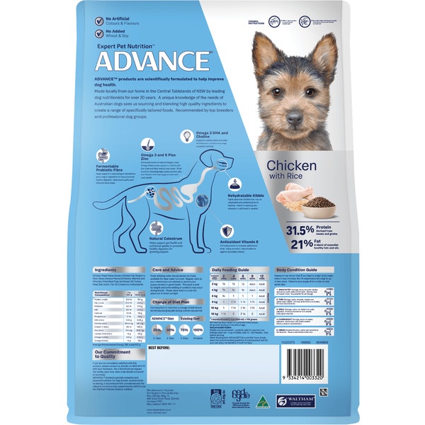 ADVANCE Puppy Rehydratable Small Breed Dry Dog Food Chicken 8kg image 2