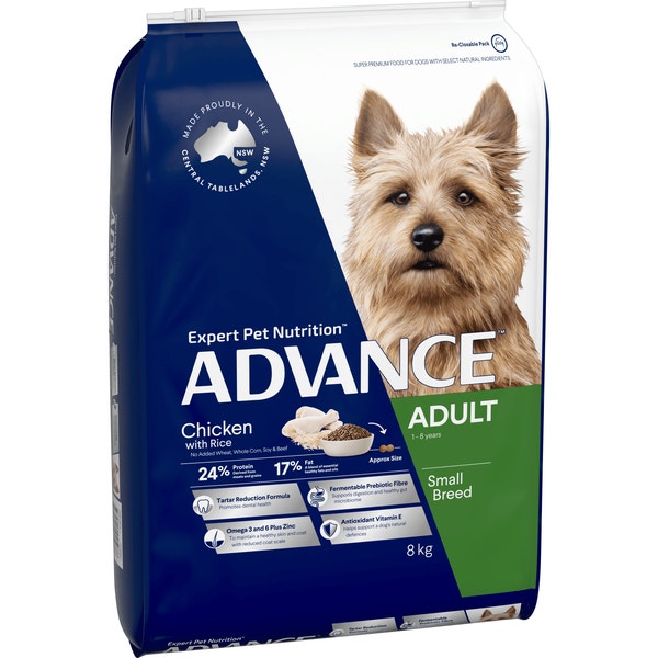 ADVANCE Adult Small Breed Dry Dog Food Chicken & Rice 8kg image 1