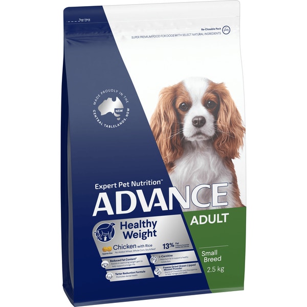 ADVANCE Adult Small Breed Healthy Weight Dry Dog Food Chicken & Rice 2.5kg image 1
