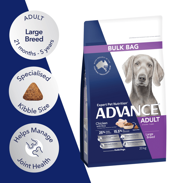 ADVANCE Adult Large Breed Dry Dog Food Chicken Rice 20kg