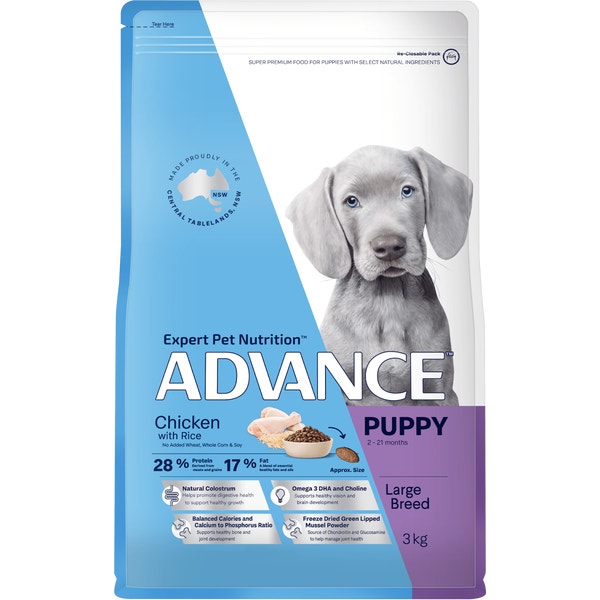 ADVANCE Puppy Large Breed Dry Dog Food Chicken & Rice 3kg image 1