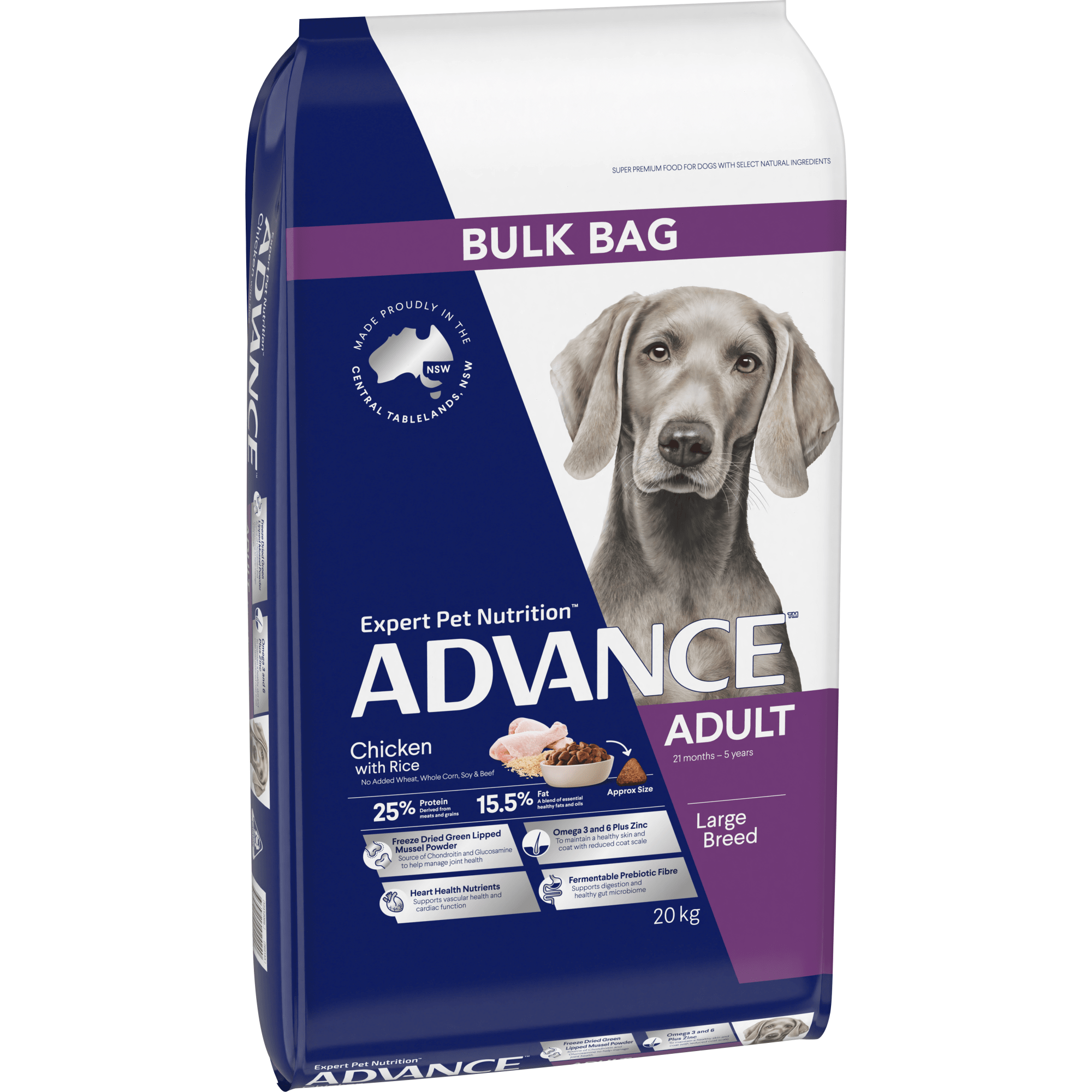 ADVANCE Adult Large Breed Dry Dog Food Chicken & Rice 20kg